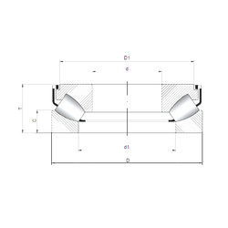 70 mm x 125 mm x 41 mm Weight / Kilogram ISO 29424 M Thrust Roller Bearings